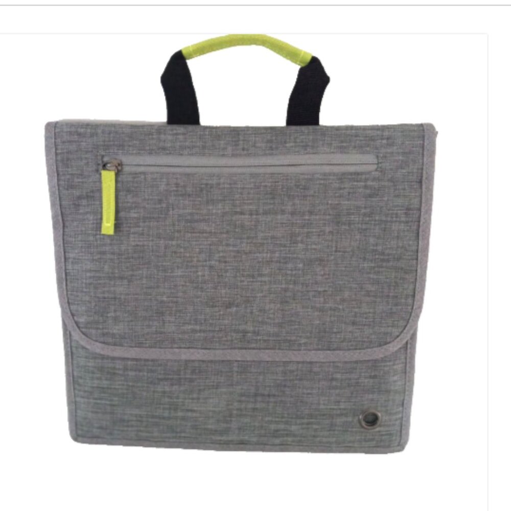 So Mine Travel Organizer Carry Case Ash Gray Lime Tablet Device Bag New NIP - Picture 8 of 12